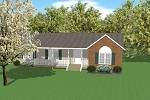 Perrin Covered Porch Partial Brick