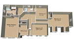The Potomac With Garage 3d 2nd Floor Plan