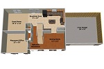 The Potomac with Garage 3d 1st floor plan