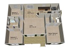 The Rivanna 3d floor plan 150 x 100